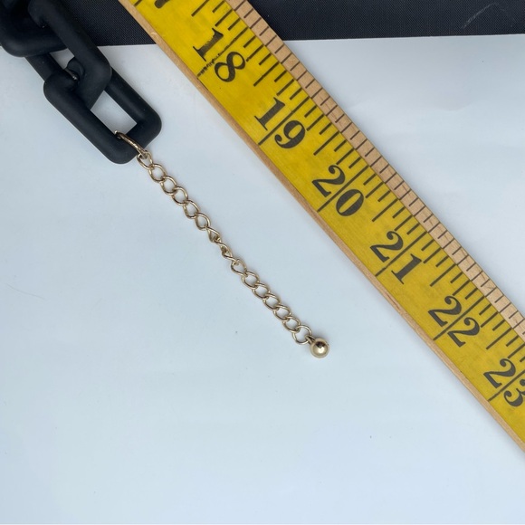 Chunky Natasha Black & Gold Link Choker Necklace 18” + 3” Extender - Picture 8 of 8